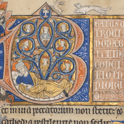 The Bird Psalter, London, c. 1284. Fitzwilliam Museum, MS 2-1954, fol. 1r